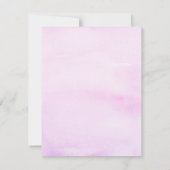 Invitation Purple Turquoise Aquarelle Florale Bat mitzvah Par (Dos)