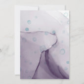 Invitation Purple Turquoise Botanique Floral Brunch & Bubbly (Dos)