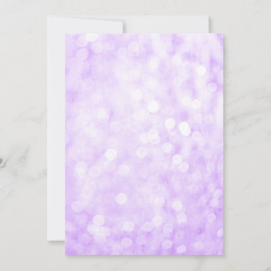 Invitation Purple Turquoise Faux Parties scintillant Lights B (Dos)