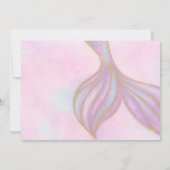 Invitation Purple Turquoise Sirène Anniversaire Photo Invitat (Dos)