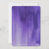 Invitation Purple ultra violet art rescheduled wedding (Dos)