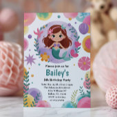 Invitation Purple Under the Sea Mermaid 5e anniversaire