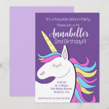 Purple Unicorn Jolie Unicorns Imaginaire Anniversa
