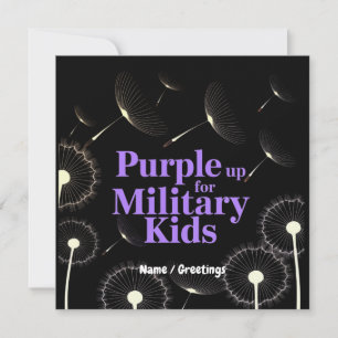 Invitation Purple Up for Military Kids Dandelion Show Support