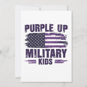 Invitation Purple Up Militaire Enfants Mois de sensibilisatio