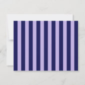 Invitation Purple Wavy Frame Note Card with Striped Back (Dos)