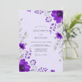 Invitation Purple Whimsical Spring Wedding (Debout devant)