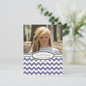 Invitation Purple & White Chevron : Image:Invitation de la fê (Debout devant)