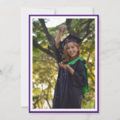 Invitation Purple White Class of 2024 Graduation Photo (Dos)