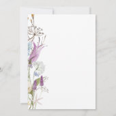 Invitation Purple Wildflower Watercolor Minimalist Wedding (Dos)