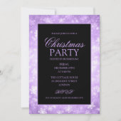 Invitation Purple Winter Wonderland Fête de Noël (Devant)