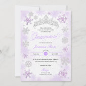 Invitation Purple Winter Wonderland Snowflake Quinceanera (Devant)