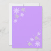 Invitation Purple Winter Wonderland Snowflake Sweet 16 (Dos)