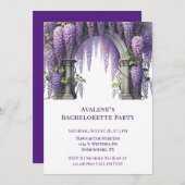 Invitation Purple Wisteria Arch Bachelorette (Devant / Derrière)