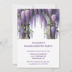 Invitation Purple Wisteria Arch Bachelorette