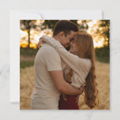 Invitation Purple Wood String Lumières Mason Jar Photo Mariag (Dos)