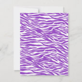 Invitation Purple Zebra Bachelorette Party Appartement Invita (Dos)