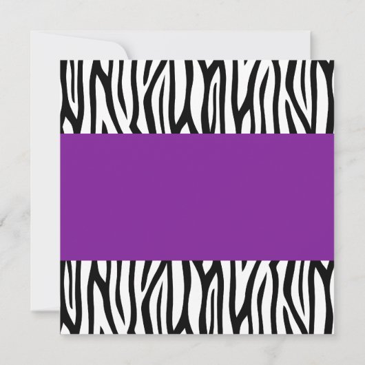 Invitation Purple Zebra Modern Sweet 16 (Dos)