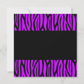 Invitation Purple Zebra Modern Sweet 16 Anniversaire (Dos)