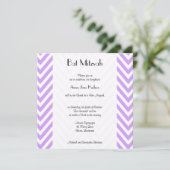Invitation Purple Zigzag, Purple Chevron, Bat mitzvah (Debout devant)