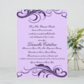 Invitation púrpura invitaciones de quinceanera (Debout devant)