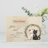 Invitation Purrfect Union: John and Emma's Whimsical Wedding (Debout devant)