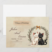 Invitation Purrfect Union: John and Emma's Whimsical Wedding (Devant / Derrière)