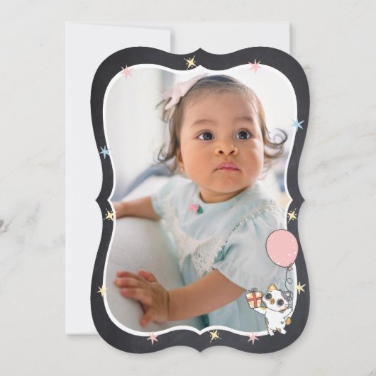 Invitation PurrFparfaitement One : Thème Chat 1ère fête d'ann (Dos)