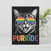 Invitation Purride Cat Gay Lesbian Rainbow LGBTQ Ally Pride (Debout devant)