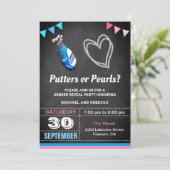 Invitation Putters ou perles Parti de la révélation de genre (Debout devant)