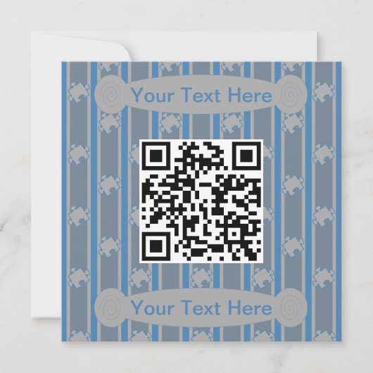 Invitation Puzzle amusant et fantaisie QR Code (Devant)
