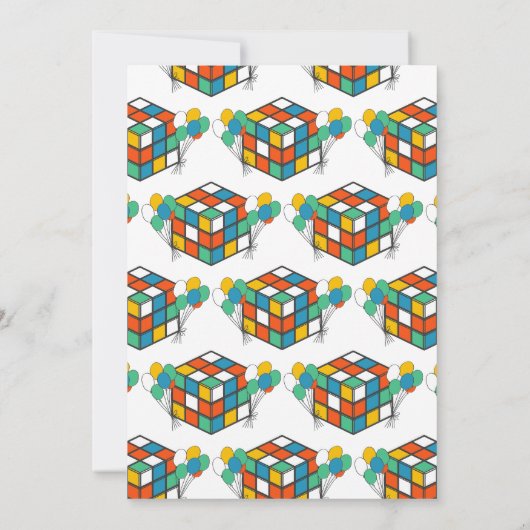 Invitation Puzzle Cube Anniversaire (Dos)