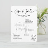 Invitation Puzzle de mots croisés personnalisé pour mariage S (Debout devant)
