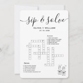 Invitation Puzzle de mots croisés personnalisé pour mariage S (Devant)