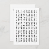 Invitation puzzle de recherche de mots de café (Devant / Derrière)