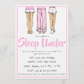 Invitation Pyjama à la mode pour dormir / Fête en pyjama pour (Devant)