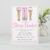 Invitation Pyjama à la mode pour dormir / Soirée pyjama pour (Debout devant)