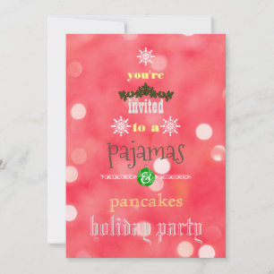 Invitation Pyjama de Noël et Crêpes Fête en Famille 