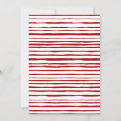 Invitation Pyjama moderne couleur rouge et blanche (Dos)