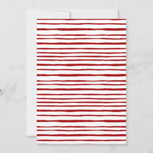 Invitation Pyjama moderne couleur rouge et blanche (Dos)