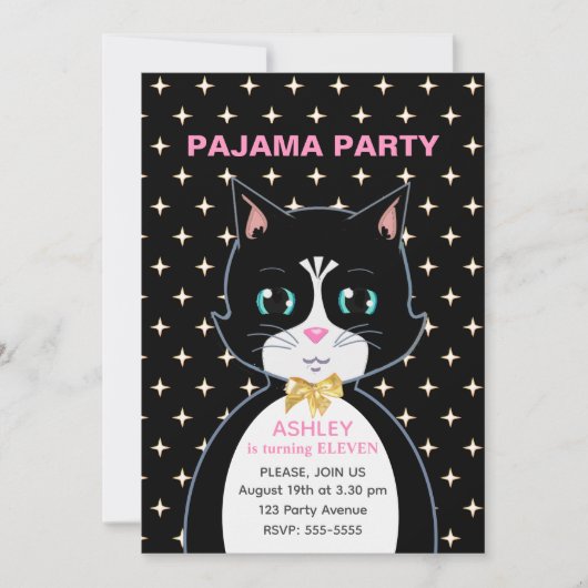 Invitation Pyjama Party (Devant)