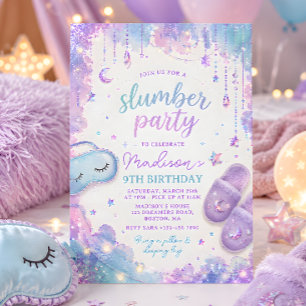Invitation Pyjama Party Anniversaire Adolescente/Préado