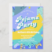 Invitation Pyjama Party de jeu pour garçons Soirée pyjama (Devant)