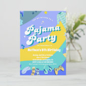 Invitation Pyjama Party de jeu pour garçons Soirée pyjama (Debout devant)