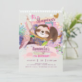 Invitation Pyjama Party de Paresseux,Invitation Ti (Debout devant)