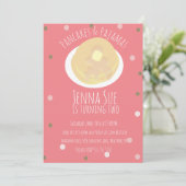 Invitation Pyjama Party Filles Confettis Rose (Debout devant)