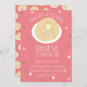 Invitation Pyjama Party Filles Confettis Rose (Devant / Derrière)