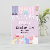 Invitation Pyjama Party Lavande (Debout devant)