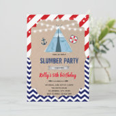 Invitation Pyjama party nautique (Debout devant)