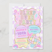Invitation Pyjama Party Préparatoire Varsity Patch Fête d'ann (Devant)